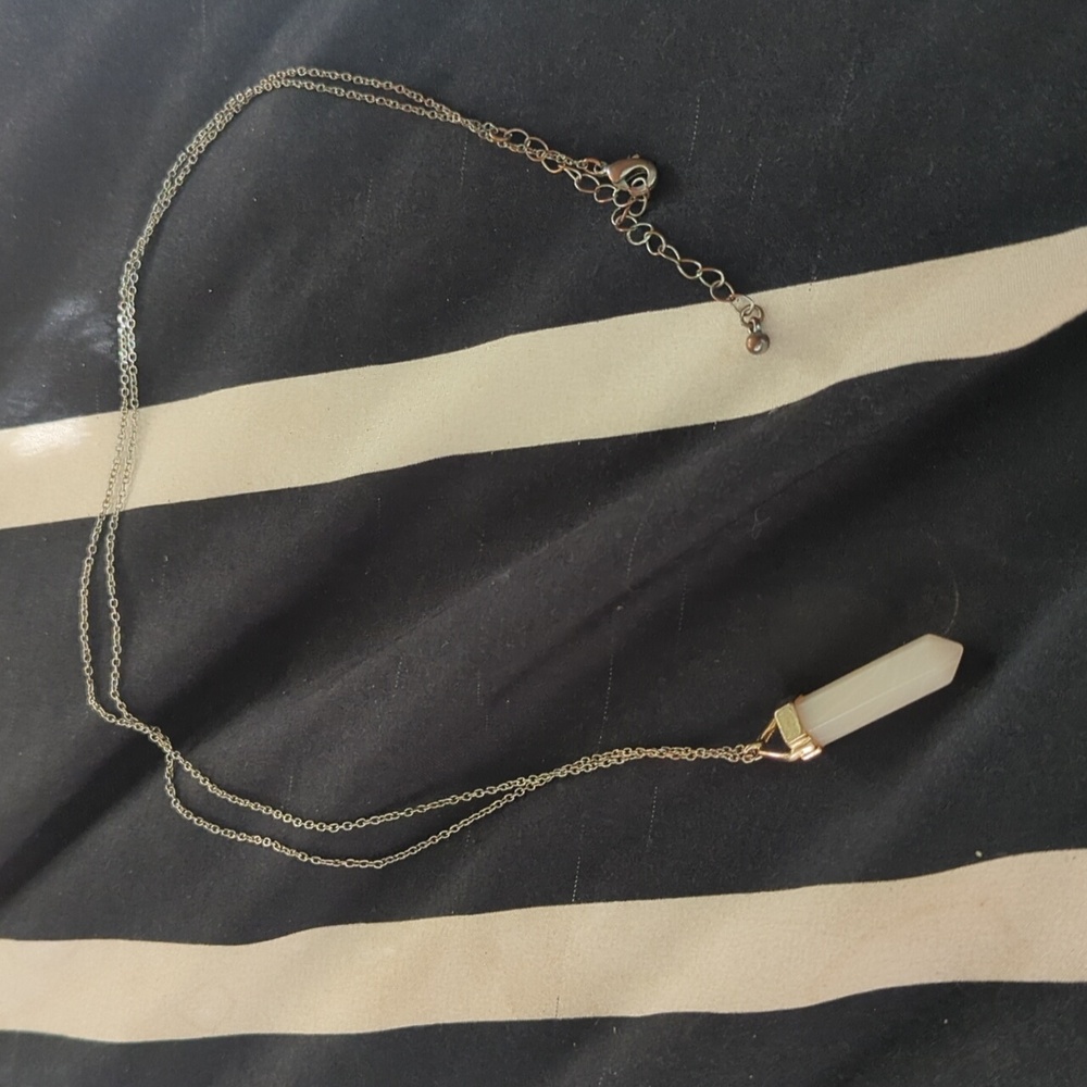 Imitation Rose Quartz Pendant
